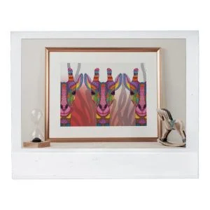 Print ilustración jirafas africanas acuarela