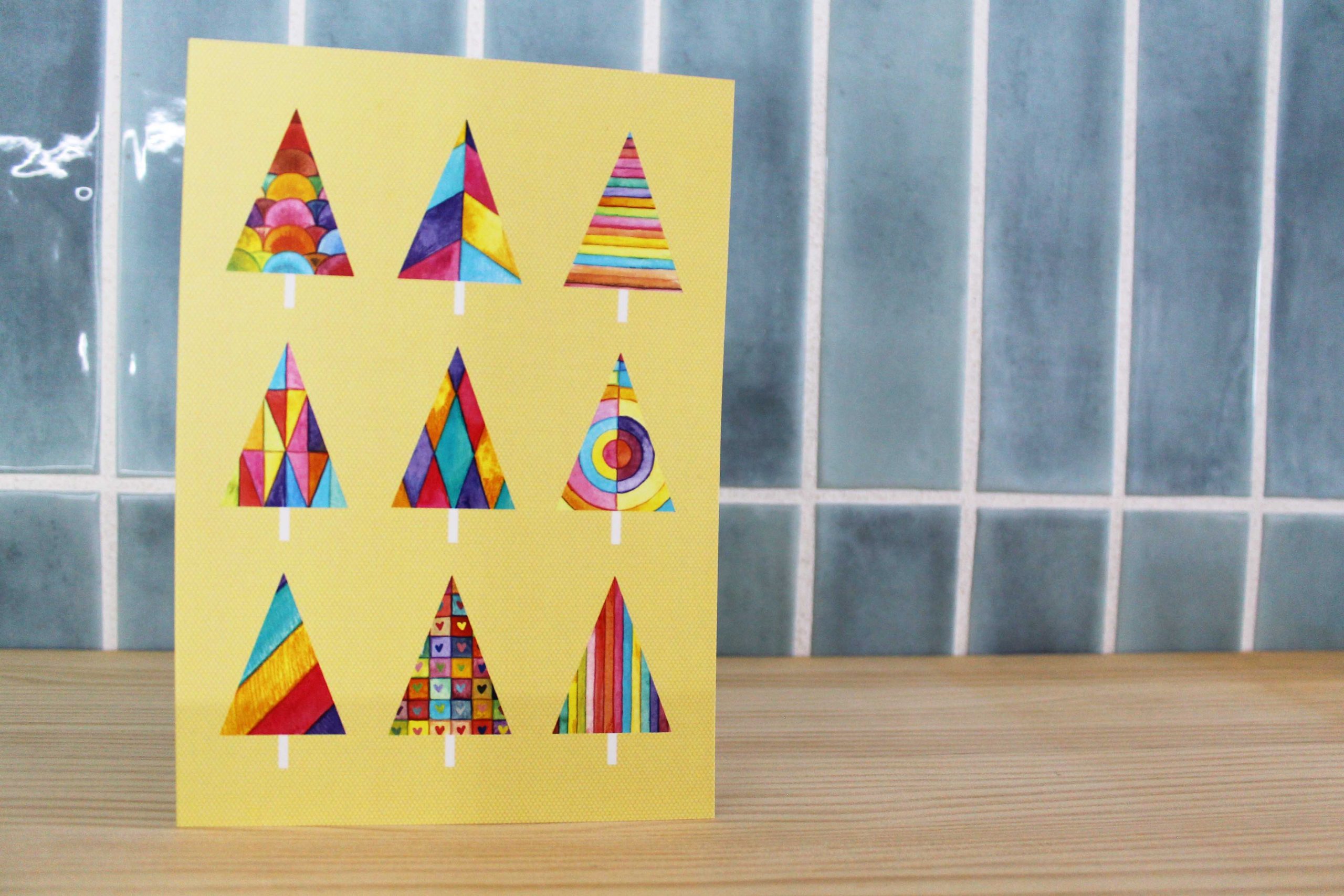 Illustrations made by watercolor, and printed after