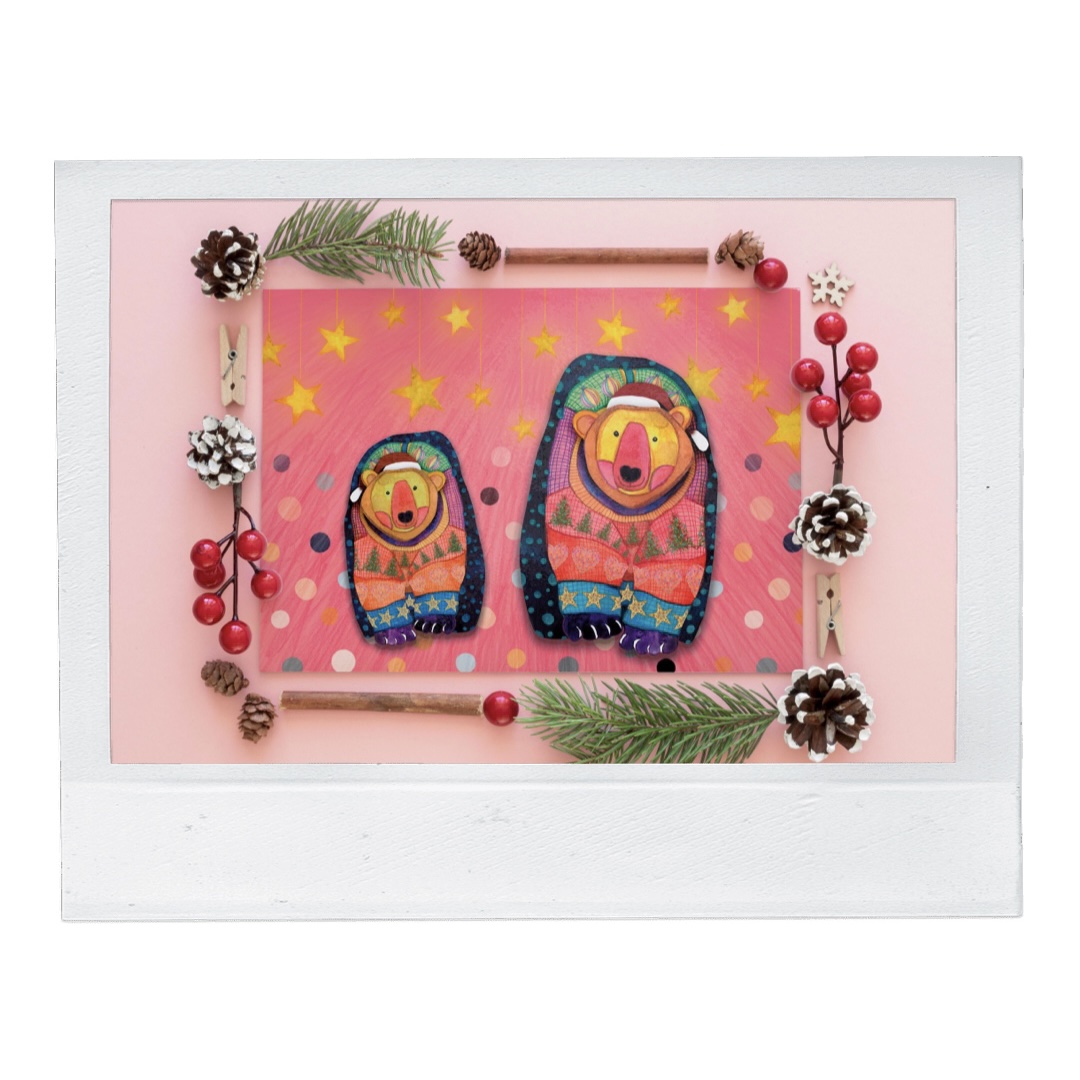 Dos oso polares caminan juntos